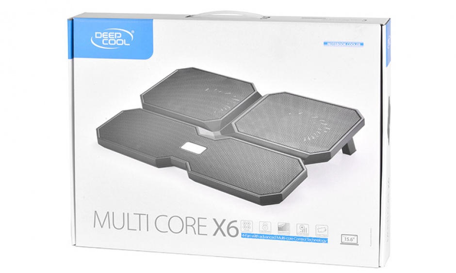 Imagine Stand Notebook 15.6" cu 4 ventilatoare + 2 x USB, DeepCool MULTI CORE X6-7